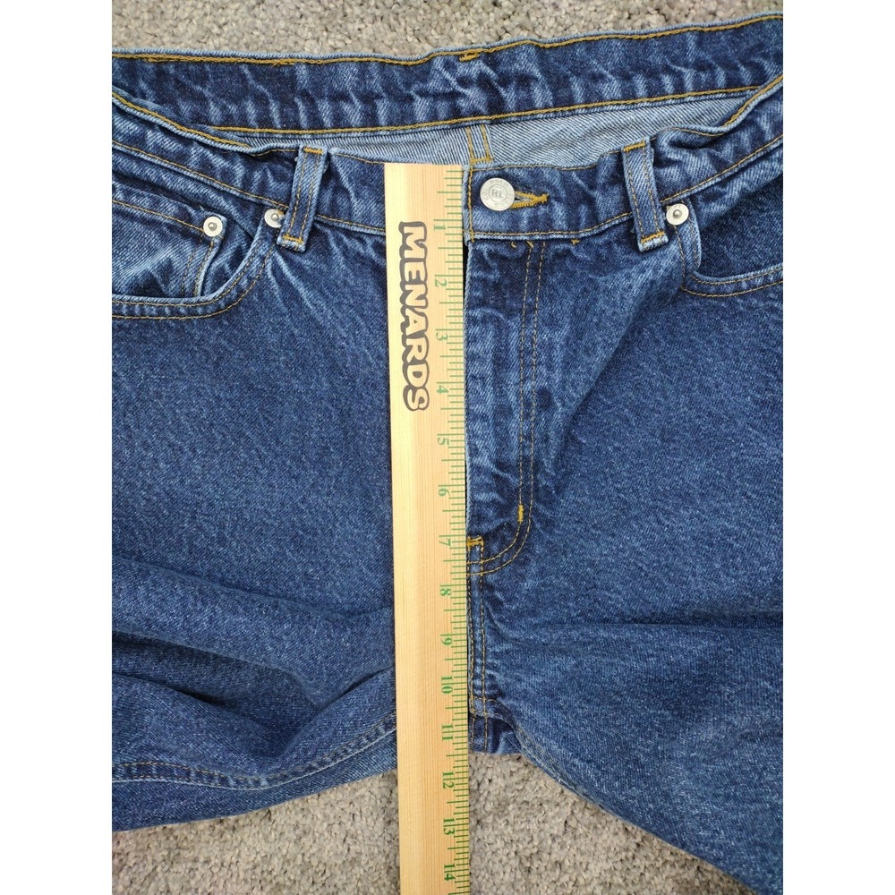 Polo Jean Co Ralph Lauren Women's Blue Denim Jeans Size 14x29 Straight Leg Flag - Picture 8 of 16